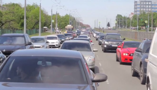 Пробег состоялся в субботу. Кадр из видео