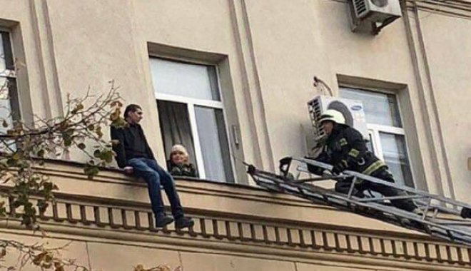 Пожар в центре Харькова. Фото: ХС