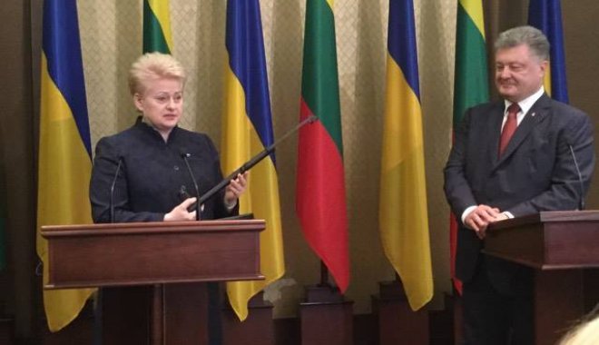 Грибаускайте и Порошенко. Фото: NewsRoom