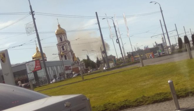 Пожар на Клочковской. Фото: Жить в Харькове