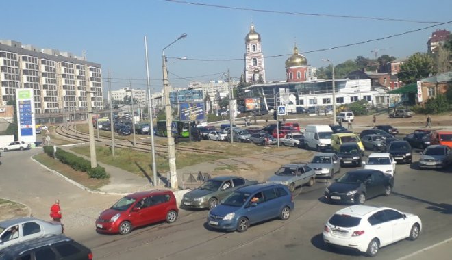 Пробка на Клочковской. Фото: ХХ