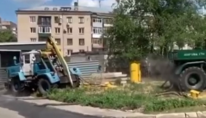 кадр відео з аварією